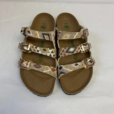 Birkenstock Neu ohne Karton Florida Fresh Ethno Mocha Birko Flor Vegan N Größe wählbar - Bild 1 von 4