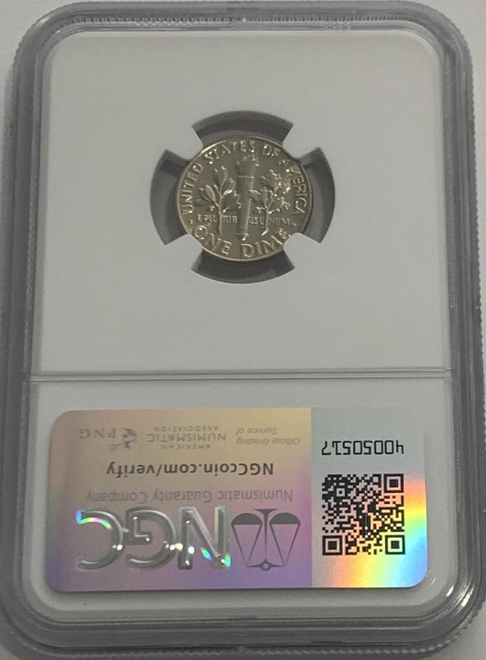 1966 SMS NGC MS69 Roosevelt Dime 10C Special Mint Set Uncirculated Portrait Lbl - Image 2 of 3