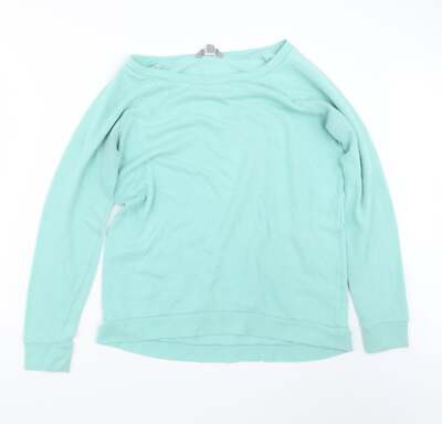 Rubbish Damen Pullover grün Rundhals Baumwollmischung Größe M