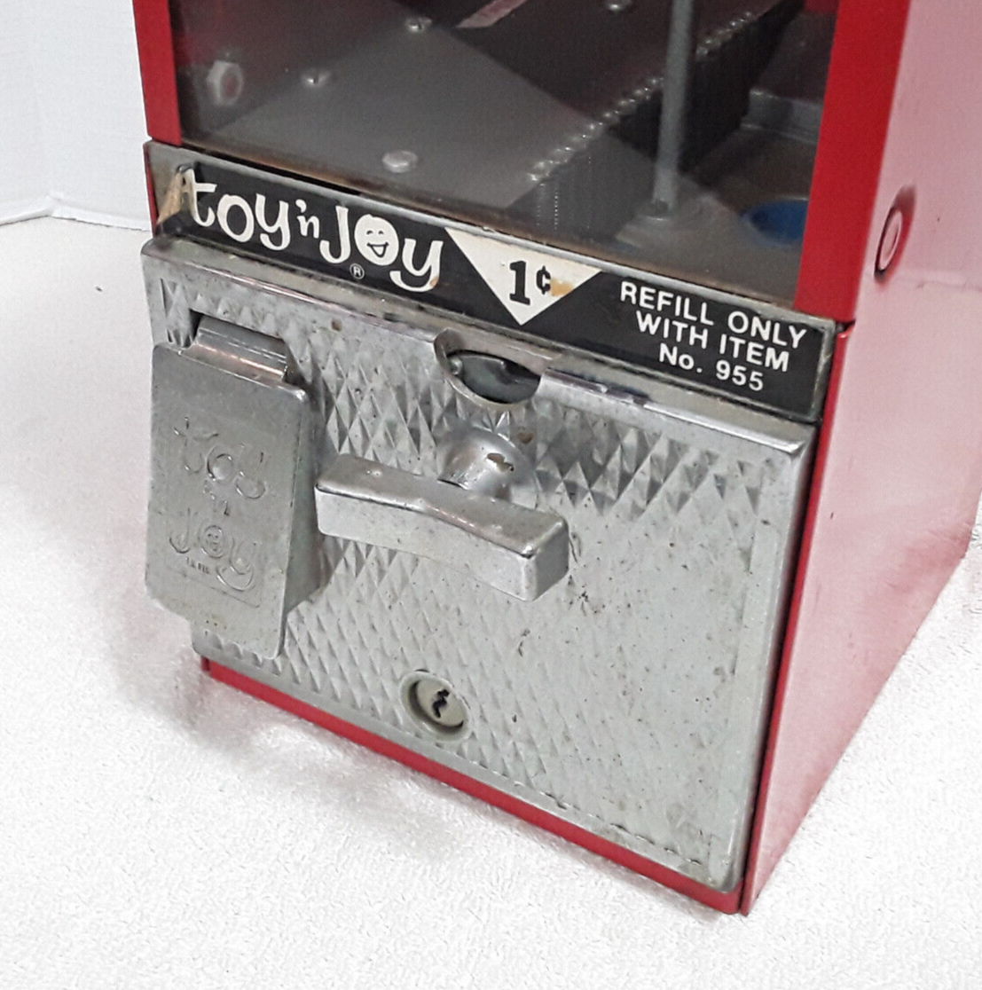 Vintage Toy n' Joy Toy Candy Bubble Gum Vending Machine No Key 955