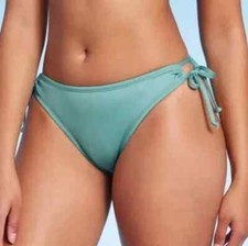 NWT Shade  Shore Green Side Tie Low Rise Bikini Bottom Size XL