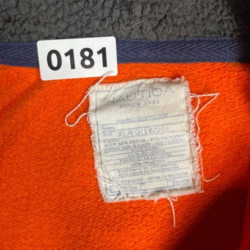 Nautica Sweatshirt Boys Extra Large Orange Zip Hoodie Nautical Sweater Kid Youth - Picture 7 of 10