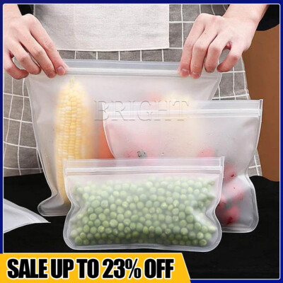 Ziplock Bags Silicone Refrigerator Bags 10PCS Reusable Thick