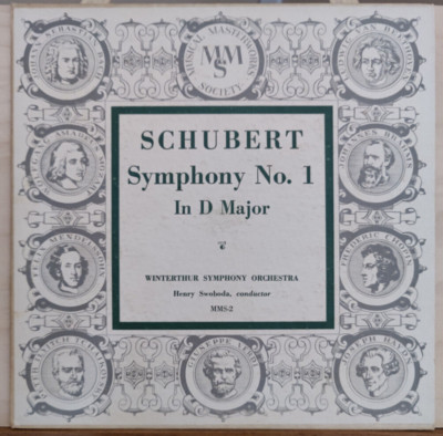 Franz Schubert - Symphony No.1 in D Major - MMS2 - 10'' 33rpm LP - Near Mint!