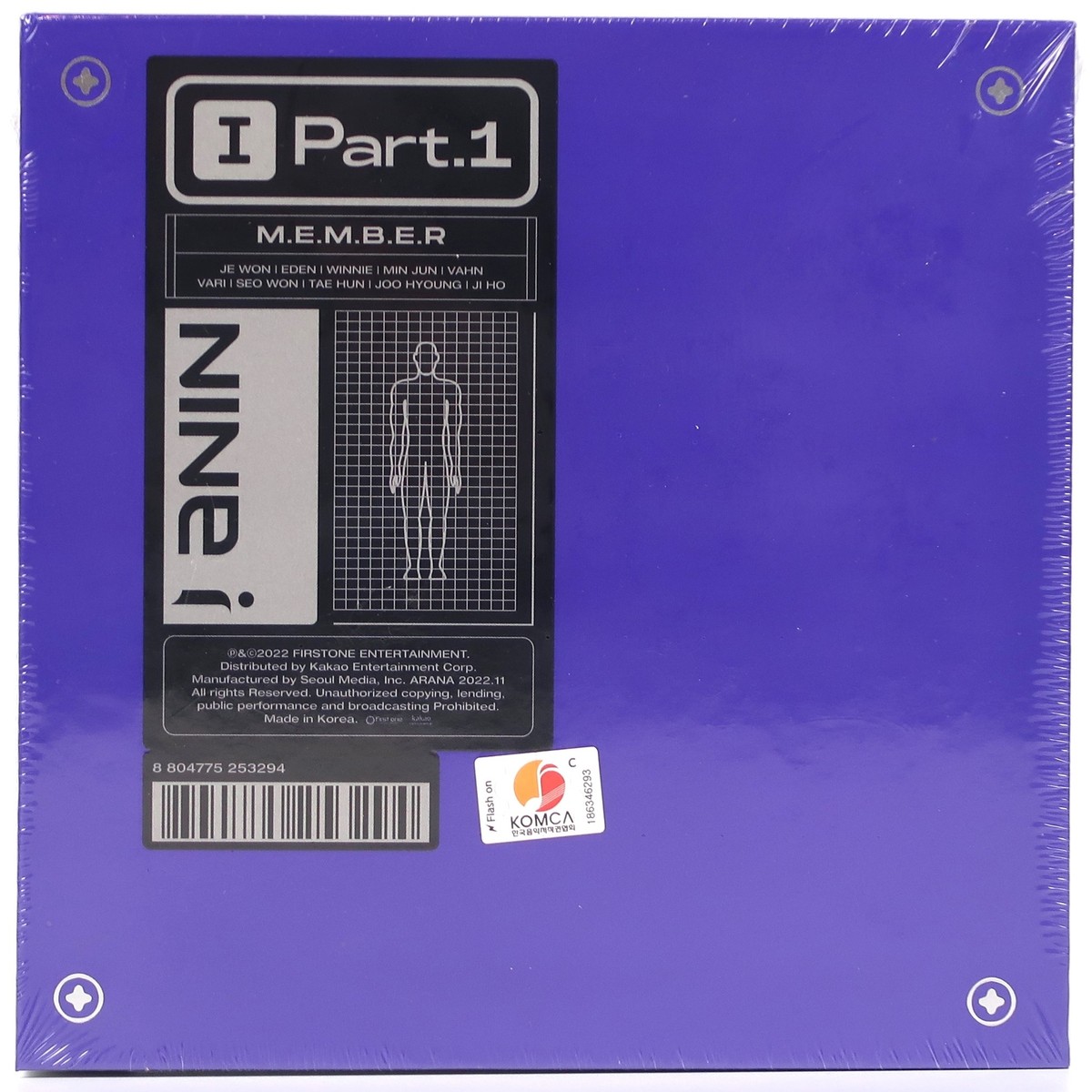 nine.i 2集　〔I〕Part1 全員　サイン入りCD NINE.I [I (Part.1)] Signed Promo Album Autographed - Flawed