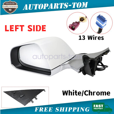 Fit For Tesla Model 3 2017-2023 1Pcs White Left Driver Mirror Heated Memory