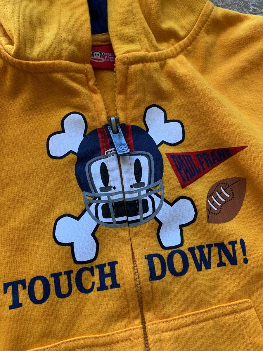 Paul Frank Clothing Scurvy Football Yellow Zipper Hooded