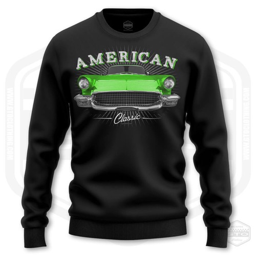 Men's 1957 Ford Thunderbird American Classic Car Sweatshirt - Picture 8 of 18