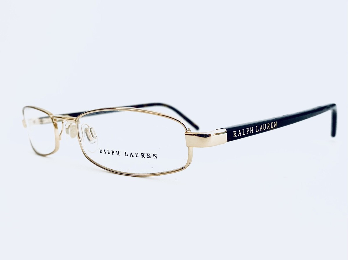 Ralph Lauren Tortoise and Gold Sunglasses frame width 135 Ralph Lauren Thin Gold Tortoise Metal Oval Round Glasses  main image 4