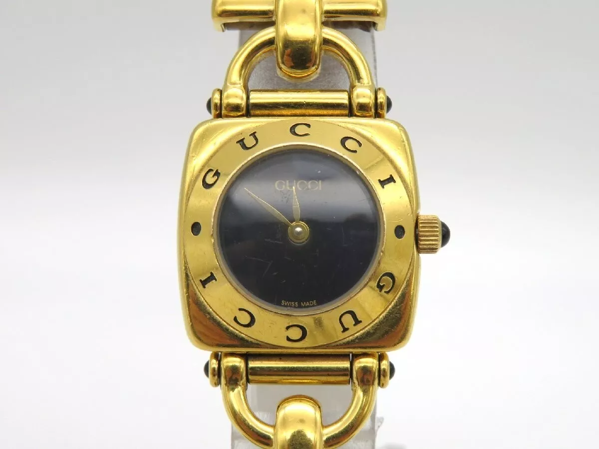 [Exc+5] Gucci 6300L mors cheval 21 mm or noir femme d'occasion pour travail
