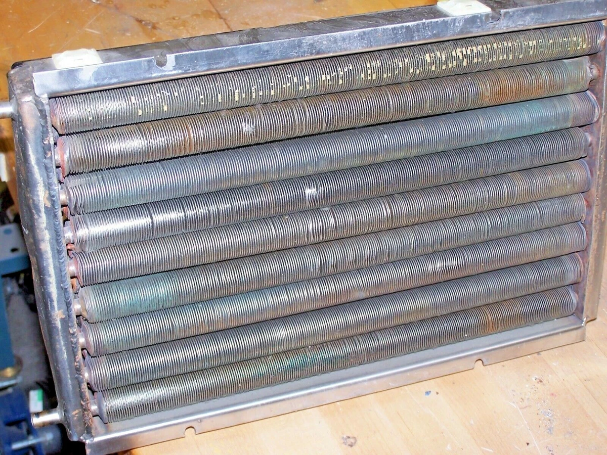 WATER TO AIR HEAT EXCHANGER 1/4u0026#034; OD STAINLESS 3u0026#034; X 9u0026#034; X  15u0026#034; W/FANS 120 VAC | eBay