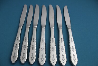 Oneida FLORAL BOUQUET Distinction Deluxe Dinner Knives (Set of 7) NEW 8 7/8''