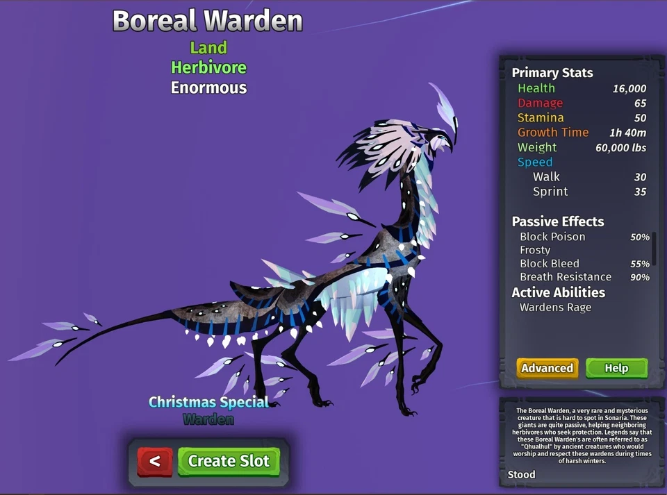 Boreal Warden Species | Creatures of Sonaria | Roblox
