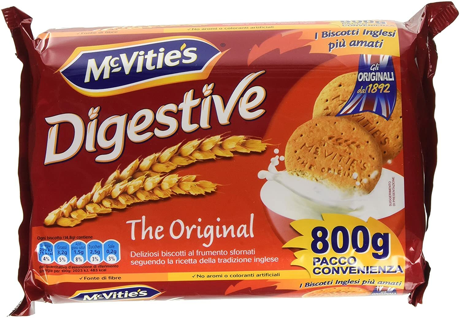 McVitie's Original Biscotti Digestive, 800g