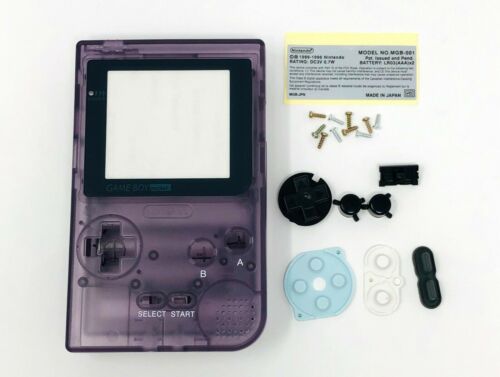 Replacement Housing Shell Case Screen Cover For GBP Game Boy Pocket Purple s - Afbeelding 1 van 5