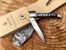 New/New Knife Knife - LAGUIOLE - Folding Knife - Inlaid Decor