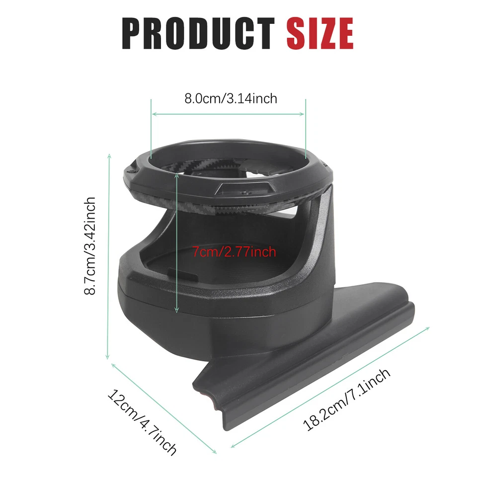 Portavasos puerta delantera derecha e izquierda para Jeep Wrangler JK JKU 11-18 - Sin perforación Foto 2 de 4