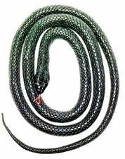 Surprise Scary Gag Prank Fake Wild Black Mamba Rubber Toy Snake