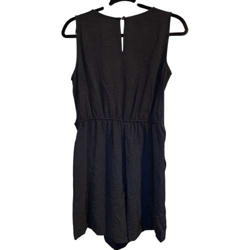 EUC Emma & Michelle Women's Sleeveless V-Neck Side Wrap Romper Size S Black - Picture 6 of 7