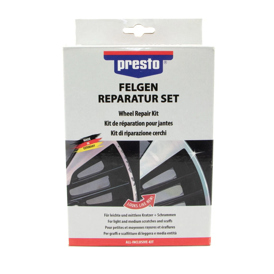Presto Felgen Reparieren Reparatur Set 521171 Felgenlack Lack Felge Alufelge  - Bild 2 von 4