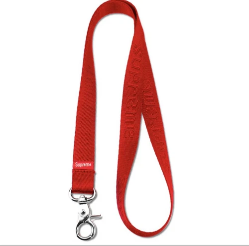 Porte clés Supreme Nylon 2016 Supreme Lanyard rouge SS16 boîte logo bogo porte cartes