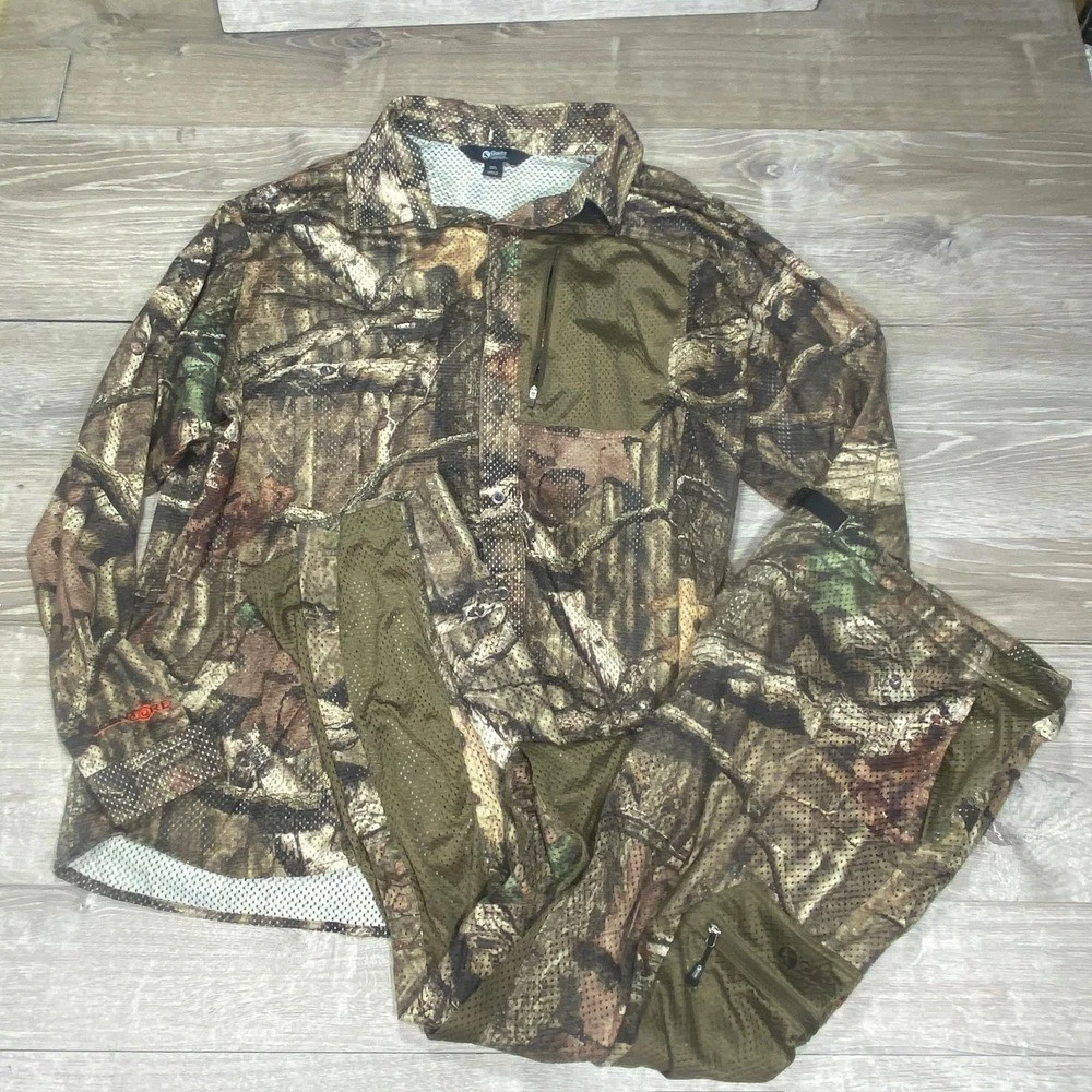 Cabela's Guide Series Camo Mesh Hunting Set Mens 2XL Jacket Pants SCENTCORE