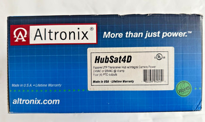 Altronix HubSat4D Passive UTP Transceiver Hub w/Integral Camera Power