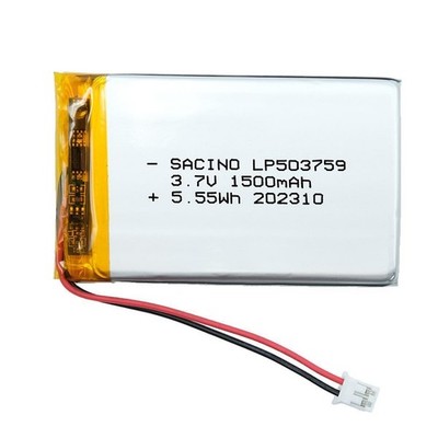 503759 3.7V 1500 mAh, PCM, JST PH2.0-2P  für SONY Playstation 3