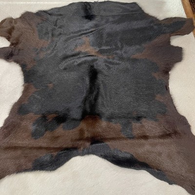 Avetco Real Calfskin Rug Black & Brown Hide Exotic Tone #C04 - 26-29'' x 23-25''