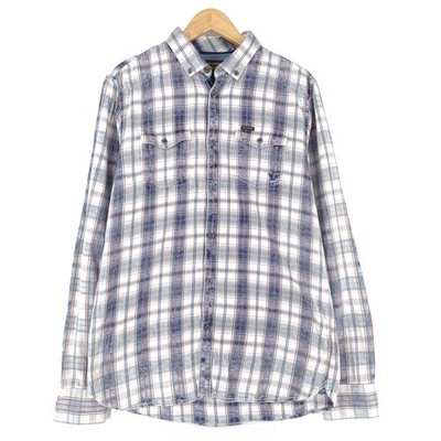 Pme Legend Herrenhemd Karo Baumwolle Knopfleiste Hemd Casual Classic Lt4 Größe L