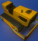 VINTAGE 1970s Pressed Steel TONKA T-6 Construction Bulldozer Orange. Fire!!