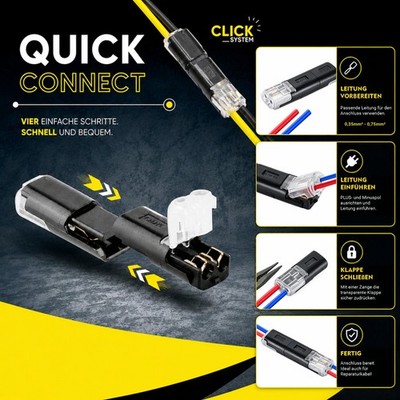 1-200x Steckverbindungen 2 Polige Auto Stecker KFZ Kabel Steckverbinder Buchsen