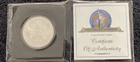 SILVER EAGLE  2008  MS67  CERTIFICATE of AUTHENTICITY