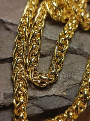 Herren Edelstahl Halskette in Gold Panzerkette für Rapper , Hip Hop, Punk, DJs