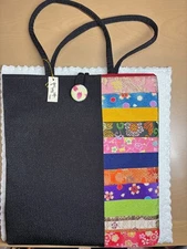 Iwai Kyorenge Japanese style bag black handbag