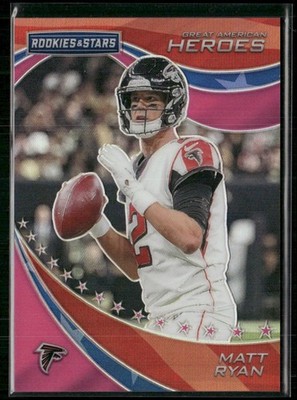 2019 Panini Rookies & Stars Great American Heroes Pink Matt Ryan 02/50 Atlanta