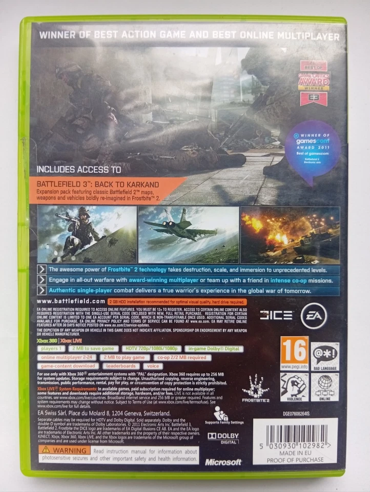 Battlefield 3 Limited Edition (Xbox 360) *Near Mint* - Image 4 of 4