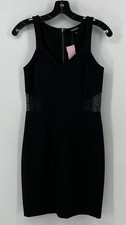 Express Preowned Women’s Mesh Cut Out  Bodycon Black Dress Size 4 EUC