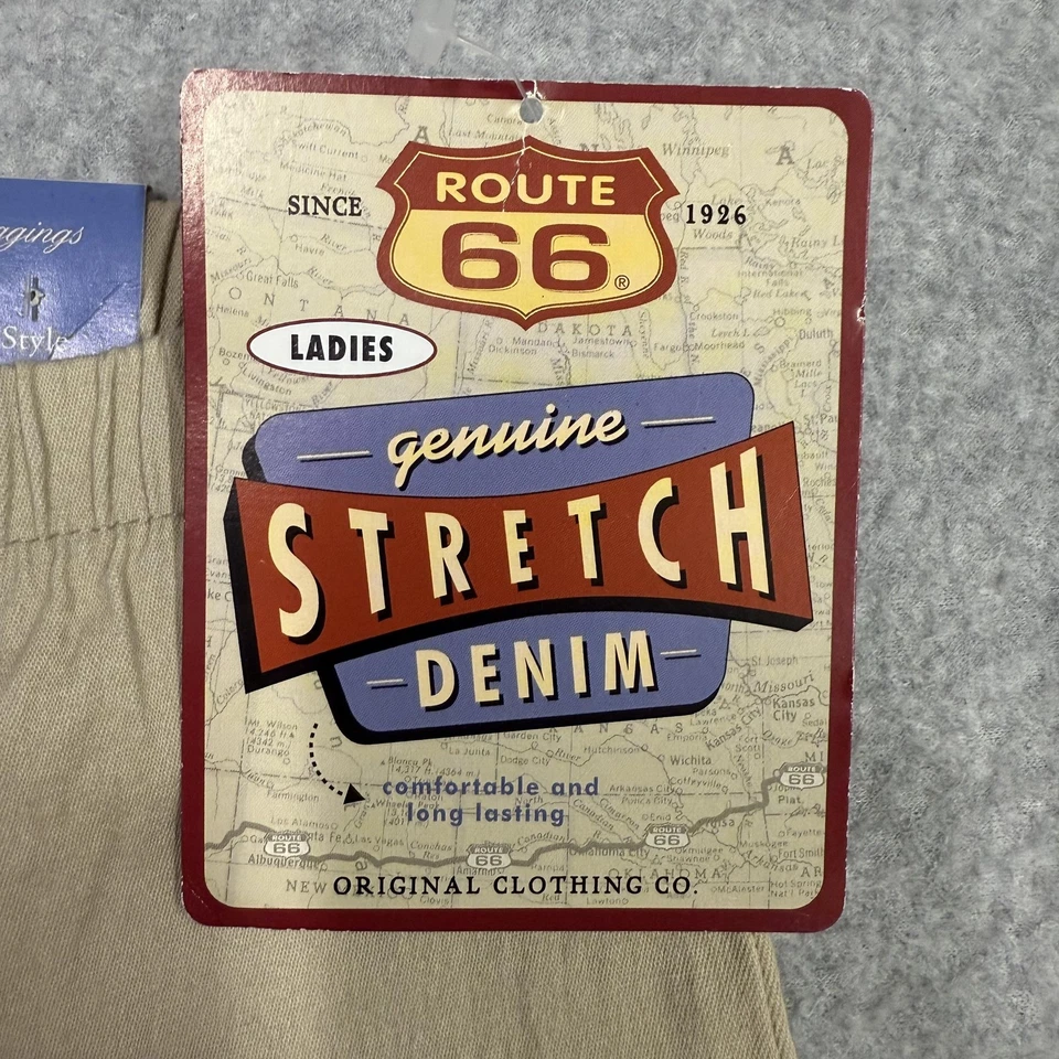 Route 66 Pants Womens Medium Stretch Denim Leggings Pull On Made USA Casual - Image 4 of 4