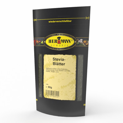 Stevia Blätter 50g ohne Zusatz  Herrmann Gewürze