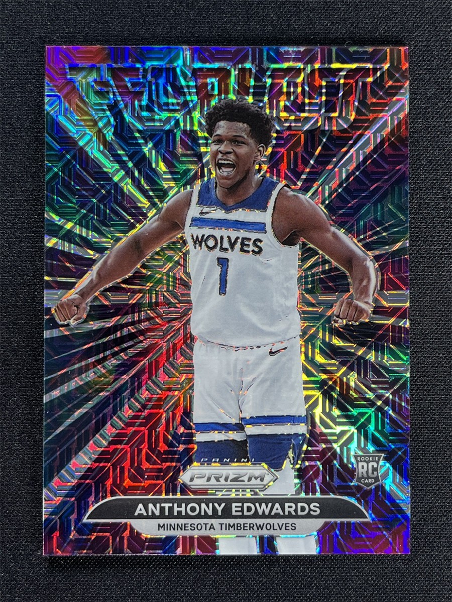 2021-22 Panini Prizm Anthony Edwards #15 Mojo Prizm Fearless Timberwolves /25
