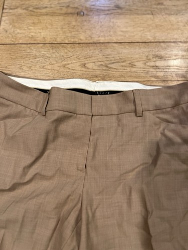 Pantalone Theory gamba svasata sartoriale lana elasticizzato "Preston" nero taglia 8 nuovo senza etichette - Foto 3 di 4