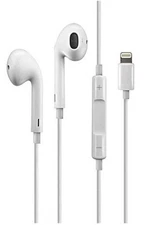 Apple EarPods with Lightning Connector, In Ear Canal, A1748 MWTY3AM/A, w/case