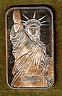 1986 Liberty, "Liberty Trade Silver" 1 Troy oz, .999 silver ingot with Cert.