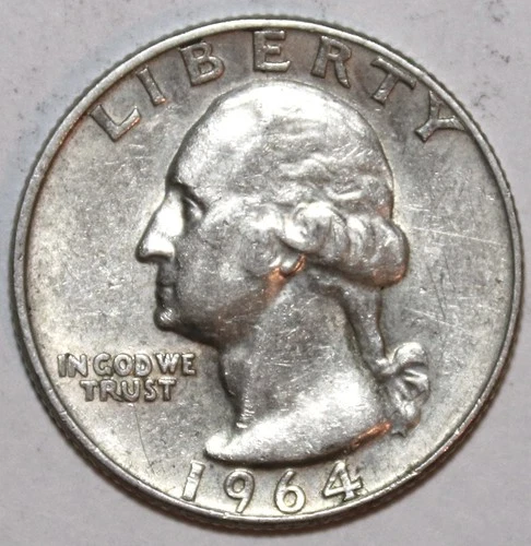 1964-D Washington Quarter - 90% Silver - Extra Fine - #1076EA