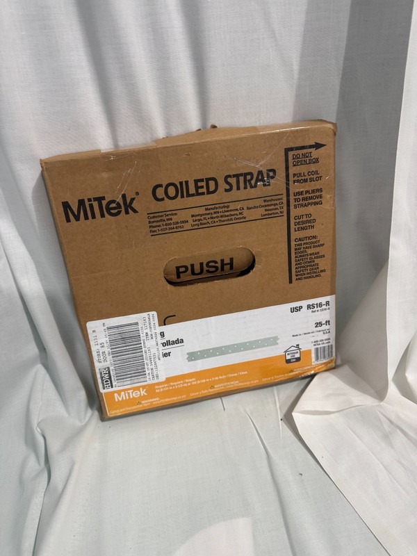 MiTek Roll Coiled Strapping 1-1/4INX25FT 16 Gauge New In Box
