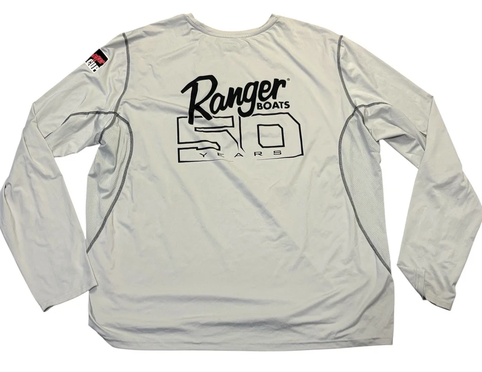 Camiseta gris manga larga Ranger Boats 3XL para hombre 50 aniversario Foto 3 de 3