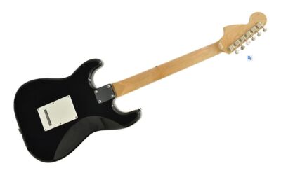 wifol！エレキギターGrass Roots ブラック ストラップ付き Grass Roots G-ST-SC/M/BK Black Stratocaster Type Maple
