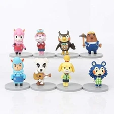 Animal Crossing 2 inch Mini Figure PVC Statue Set of 8. Free Shipping.