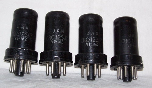 Lot of (4) GE 12SJ7 radio tubes,tested strong!JAN CG,VT-162,Matching Date Codes